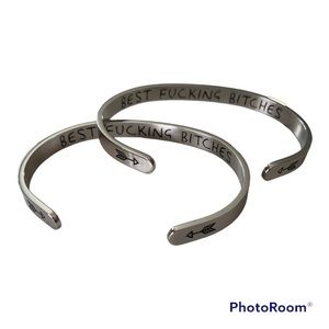 Bangle Bracelet BFB Best Fucking Bitches  BFF Besties set of 2